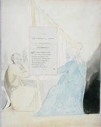The Triumphs of Owen, design 89 fra The Poems of Thomas Gray, 1797-98 (wc med pen og blæk på papir)